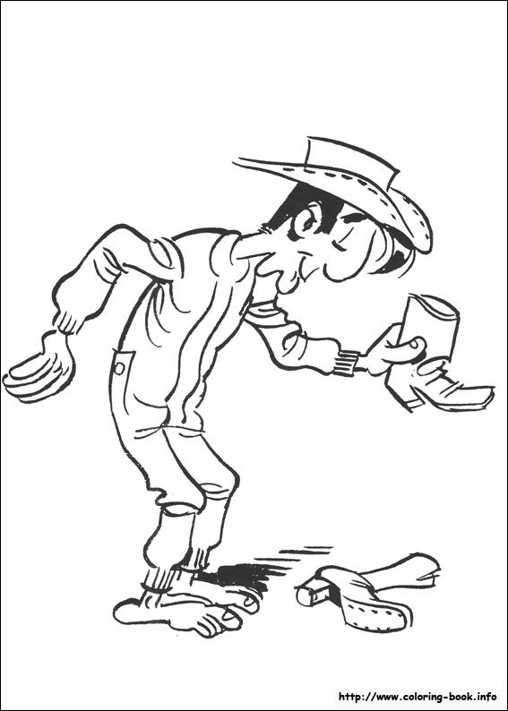 Lucky Luke coloring picture